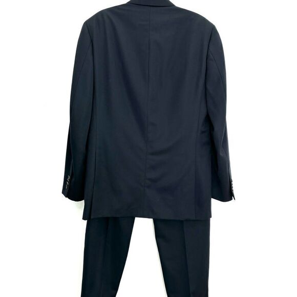 Valentino virgin wool pant suit in navy - Picture 3 of 16